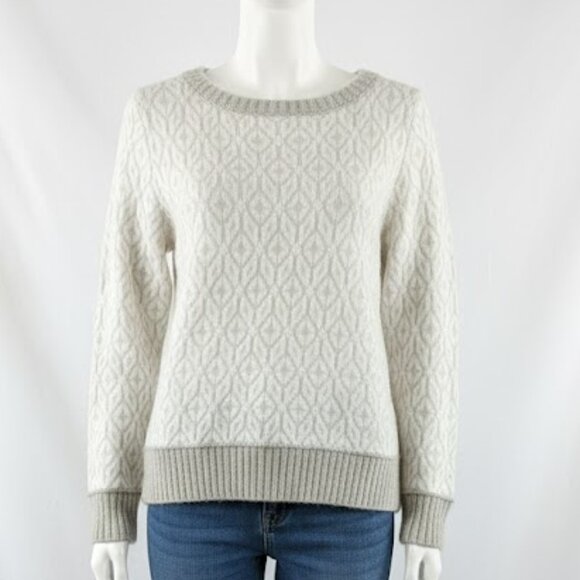 Ann Taylor LOFT Wool Snowflake Sweater Women’s M Winter Cozy Cottagecore - Picture 2 of 11